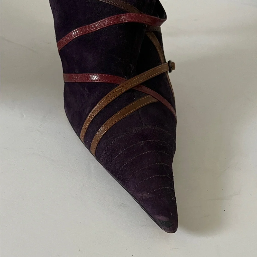 Vero Cuoio Dark Purple Heeled Boots - Picture 9 of 10